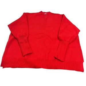 Shop the Mint Reddish Orange Mock Neck Ribbed‎ Sweater Women's Size XL NWOT